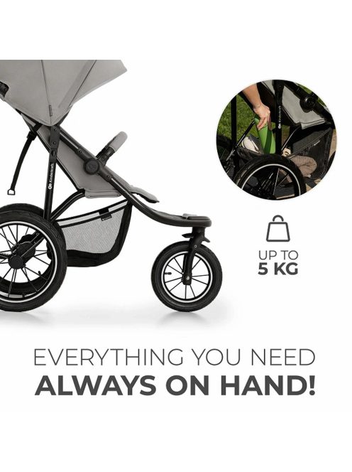 Kinderkraft babakocsi minden terepre Helsi 2 szürke