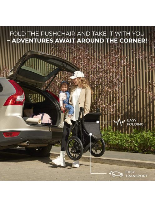 Kinderkraft babakocsi minden terepre Helsi 2 szürke