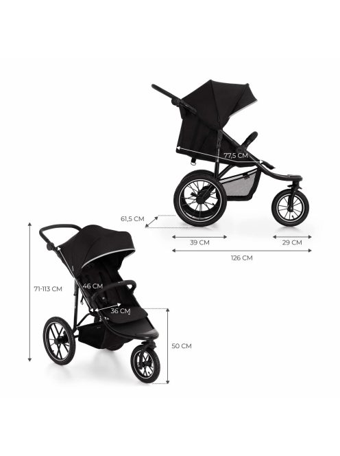 Kinderkraft babakocsi minden terepre Helsi 2 szürke