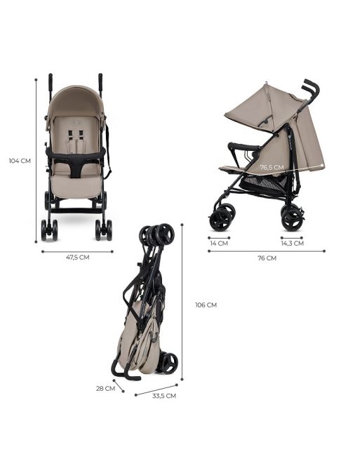 Kinderkraft sportbabakocsi Tik 15 kg-ig Stone Beige