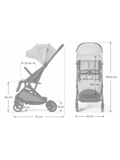 Kinderkraft sportbabakocsi Indy3 Urban szürke