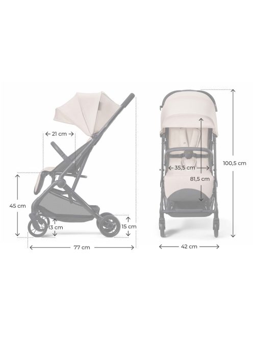 Kinderkraft sportbabakocsi Indy3 Misty bézs
