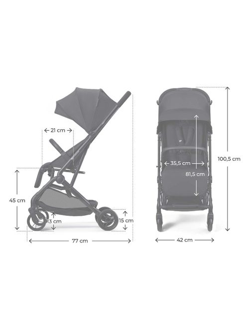 Kinderkraft sportbabakocsi Indy3 Coal black
