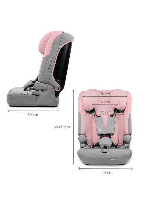 Kinderkraft gyerekülés ülésmagasító I-COMFY i-Size 76-150cm pink