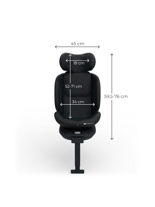 Kinderkraft gyerekülés I-360 Plus 2 i-Size Isofix 40-150cm fekete