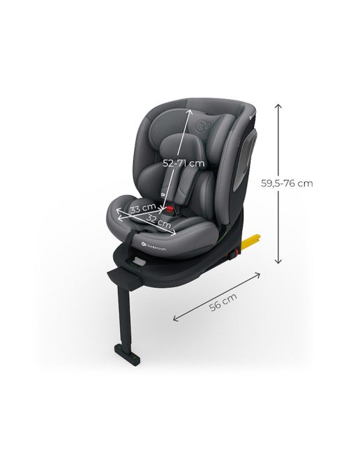 Kinderkraft gyerekülés I-360 Plus 2 i-Size Isofix 40-150cm szürke