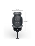 Kinderkraft gyerekülés I-360 Plus 2 i-Size Isofix 40-150cm szürke