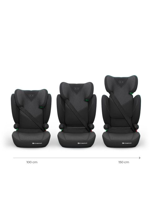 Kinderkraft gyerekülés Junior Fix 2 PLUS i-Size Isofix 100-150cm fekete