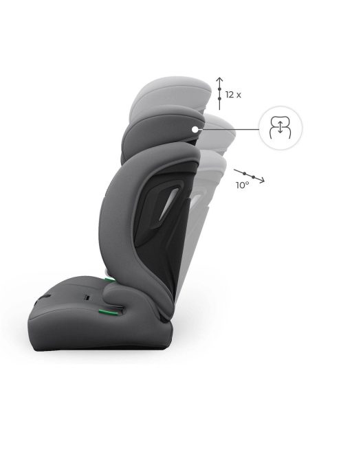 Kinderkraft gyerekülés és ülésmagasító Comfort Up II PLUS i-Size 76-150cm szürke