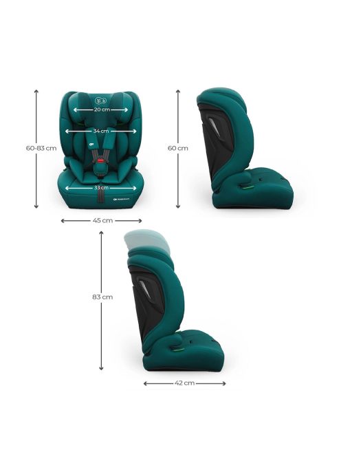 Kinderkraft gyerekülés és ülésmagasító Comfort Up II PLUS i-Size 76-150cm zöld