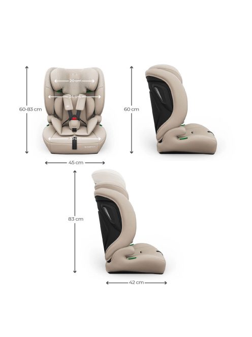 Kinderkraft gyerekülés és ülésmagasító Comfort Up II PLUS i-Size 76-150cm bézs
