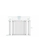 Lionelo ajtórács fém Truus 75-105 cm szürke
