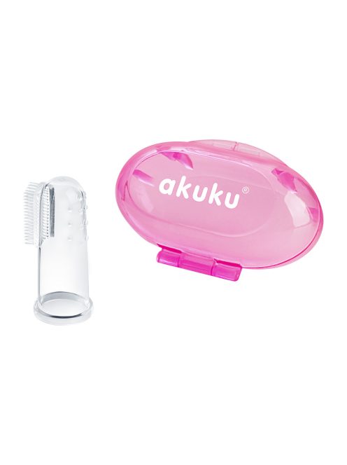 Akuku fogkefe és masszírozó  pink