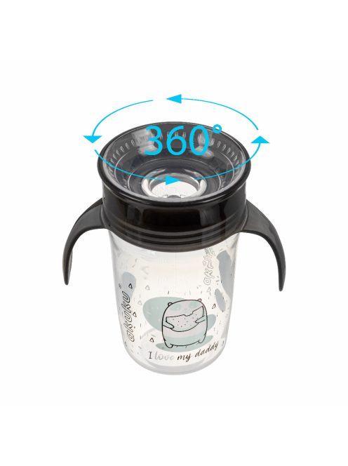Akuku itatópohár csöpögésmentes 240 ml 360 fok I love my daddy