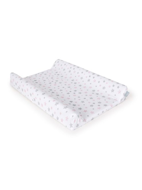 Ceba pelenkázólap huzat pamut (50x70-80) 2db/csomag sötétszürke pink csillagos