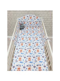   Pihe-Tex Ágynemû Pamut 3 részes 90x140 40x50cm Búgócsigás maci kék 686