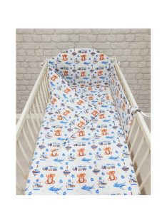   Pihe-Tex Ágynemû Pamut 3 részes 90x140 40x50cm Búgócsigás maci kék 686