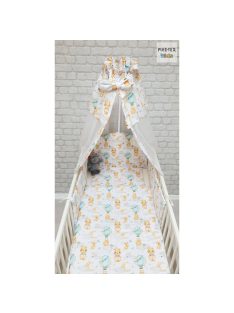   Pihe-Tex Ágynemû Pamut 4 részes 90x140 40x50cm Hõlégballonos maci zöld 683/Z