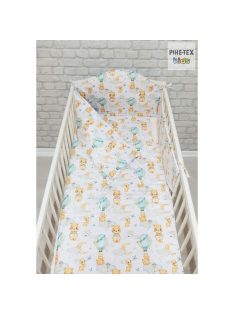   Pihe-Tex Ágynemû Pamut 4 részes 90x140 40x50cm Hõlégballonos maci zöld 683/Z