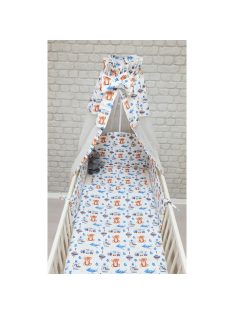   Pihe-Tex Ágynemû Pamut 4 részes 90x140 40x50cm Búgócsigás maci kék 686