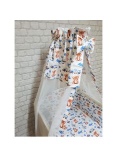   Pihe-Tex Ágynemû Pamut 4 részes 90x140 40x50cm Búgócsigás maci kék 686