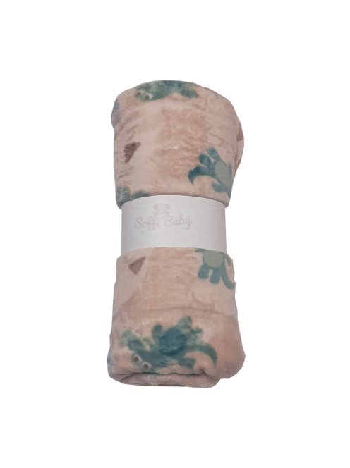 Soffi Baby takaró plüss dupla bézs krokodilos 75x100cm