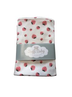Soffi Baby takaró pamut dupla eper 80x100cm