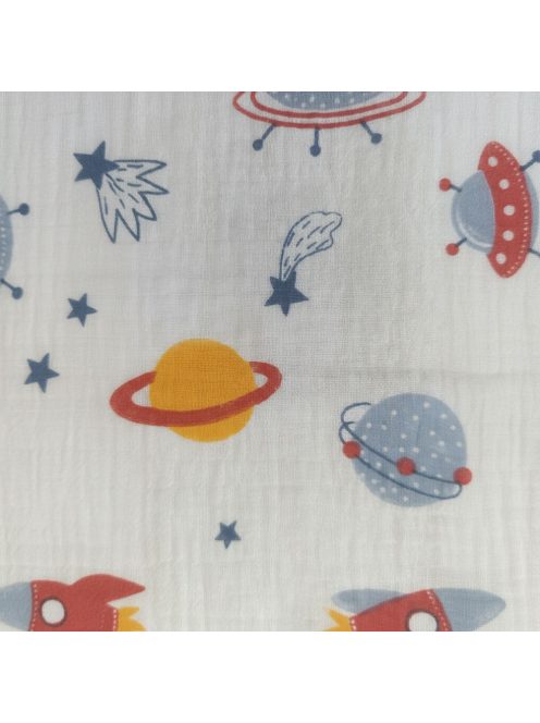 Soffi Baby takaró muszlin dupla bolygók 70x90cm
