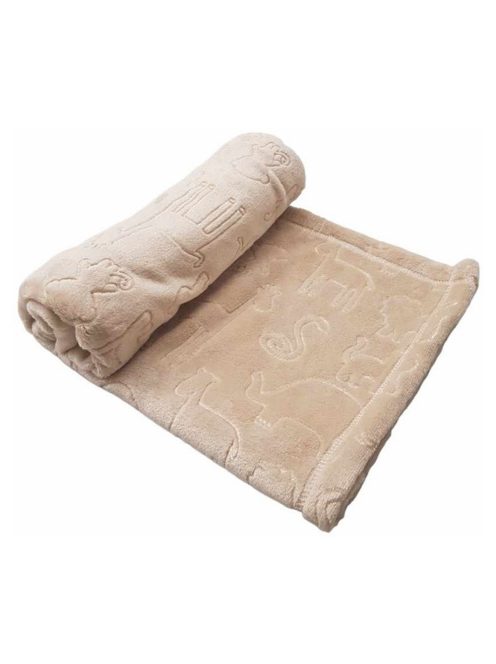Vaganza takaró wellsoft nyomott mintás 70x90cm Bézs