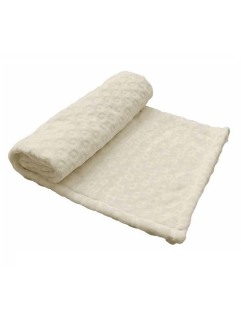 Vaganza takaró wellsoft dupla nyomott mintás 70x90cm Ecrü