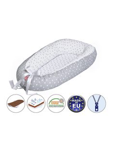   Scamp babafészek kókuszbetétes Little Heart White Grey BF002