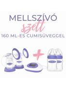 Lansinoh 2 az 1-ben elektromos dupla mellszívó 2db 160ml cumisüveggel szettben