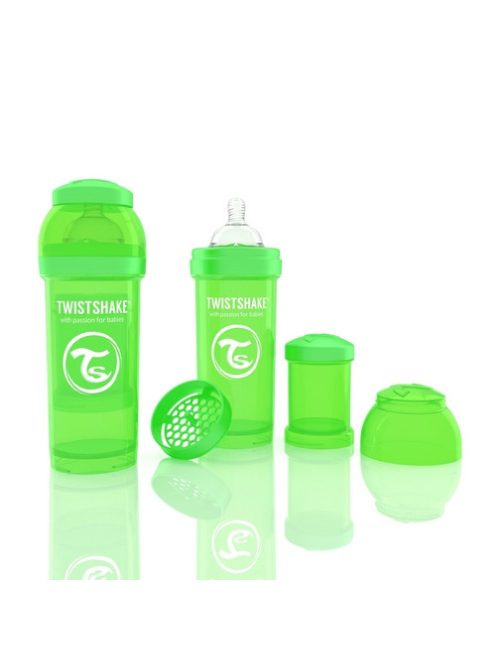 Twistshake Anti Colic cumisüveg 260ml zöld