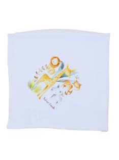 Textil tetra pelenka 70x70cm fehér szafaris 
