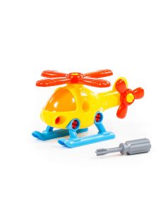 POLESIE műanyag szerelhető HELIKOPTER KICSI 17cm SÁRGA