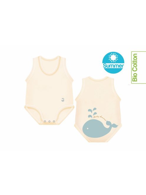 J Bimbi kombidressz 0-36 hó biopamut Summer Whale 12380