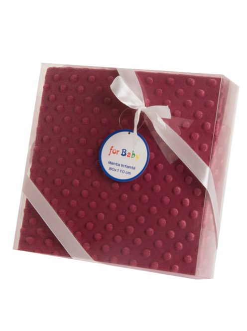 Gamberritos takaró plüss buborékos anyagú 80x110cm gránát 9999