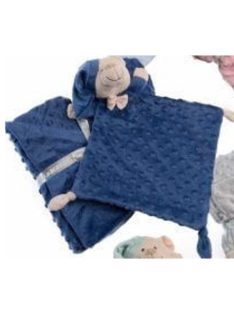   Gamberritos takaró - plüss buborékos anyagú 80x110cm plüss szundikendõvel maci indigó 10339