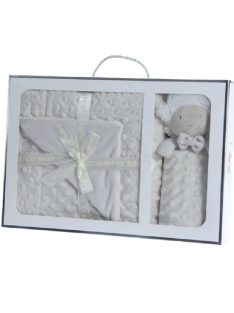   Gamberritos takaró plüss buborékos anyagú 80x110cm szundikendõvel fehér bárány 10887