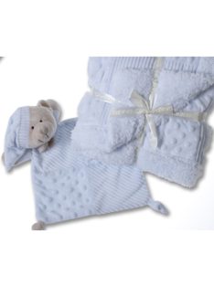   Gamberritos takaró - plüss 80x110cm plüss szundikendõvel maci kék 11007