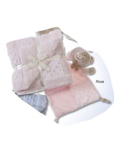   Gamberritos takaró - plüss 80x110cm plüss szundikendõvel maci rózsaszín 11007