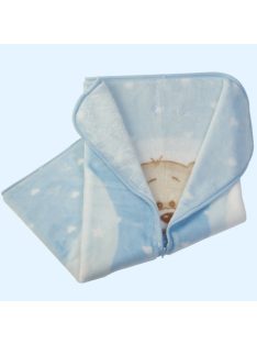   Gamberritos takaró plüss 80x90cm becipzározható kék 11032