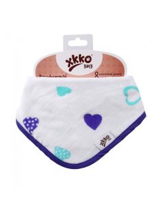   Xkko nyálkendõ patentos bambusz óceánkék szívek BMBBND026