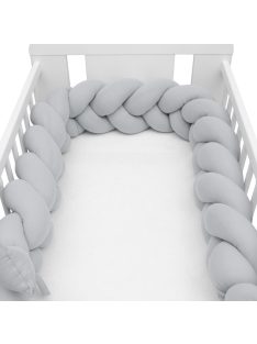   Védö fonott rácsvédö kiságyba muszlin New Baby világos szürke
