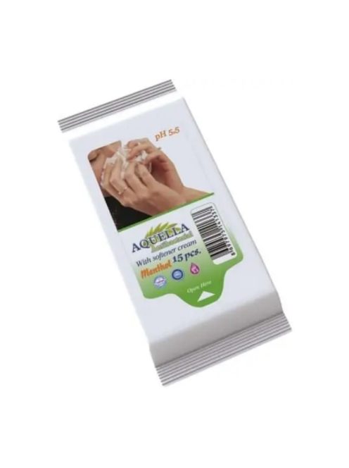 Aquella nedves törlõkendõ Antibacterial Menthol 15 db