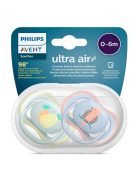 Philips AVENT játszócumi - ultra air 0-6hó fiús madár gyümölcs 2db