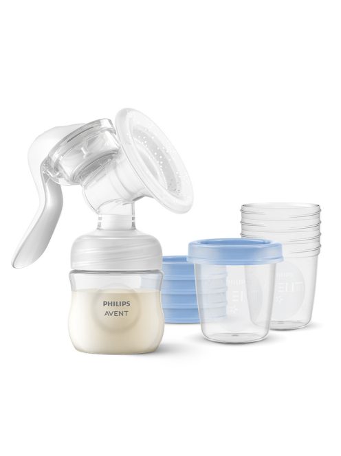 Philips AVENT mellszívó kézi, ajándék 5db VIA 180ml pohárral