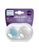 Philips AVENT játszócumi Ultrasoft Premium neutral 6-18hó fiús 2db