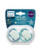 Philips AVENT játszócumi Ultra Air éjszakai 6-18hó fiús 2db