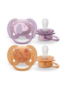 Philips AVENT játszócumi Ultrasoft Premium állatos 6-18hó lányos 2db